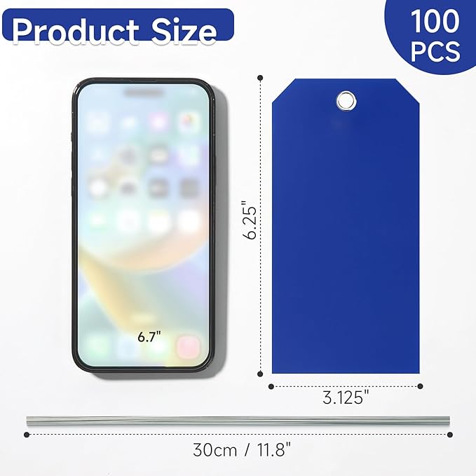100 Pieces Plastic Shipping Tags - Image 2