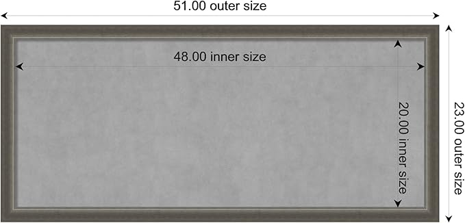 Amanti Art Silver Framed Magnetic Board 23x51 Oversize Vision Board - Image 3