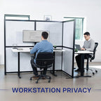 VIVO T-Shape Modular Corner Wall System, 4 Panels, Modern Professional Office - Image 7