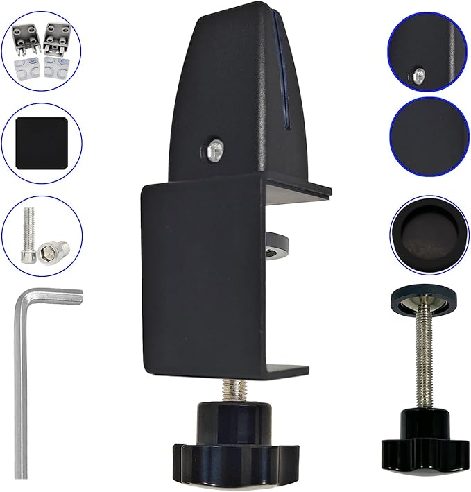 Jhanw 4-Pack Adjustable Aluminum Desk Clamps - Image 5