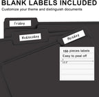 File Folder, RAZCC 150 Pack 1/3 Cut Tab File Folders Letter Size, Folders - Image 4
