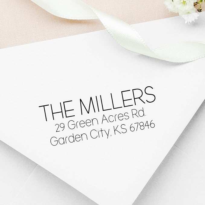 Address Stamp - Custom Stamps for Mailing I Create Personalized Name and Return by ThePlaidBarn