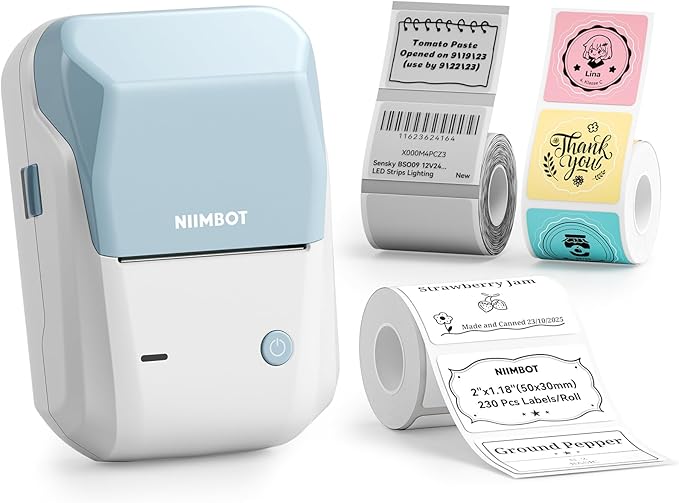 NIIMBOT B1 Label Maker with 3 Roll Tapes, 2 Inch Portable Thermal Label Printer by NIIMBOT%C2%AE