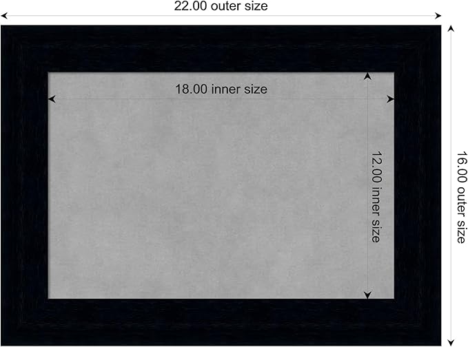 Amanti Art Black Framed Magnetic Board 16x22 Small Vision Board - Image 3