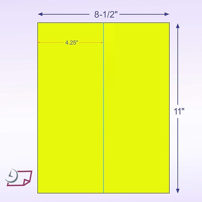 NextDayLabels - 8-1/2 x 11 Neon Color High Light Fluorescent Labels - Image 2