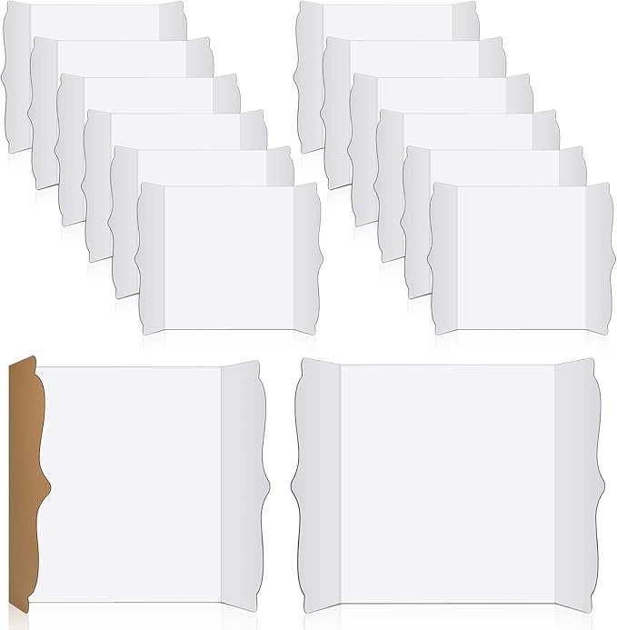 15 Pcs Trifold Presentation Board 12 x 20 Inch Trifold Poster Board Portable by Censen