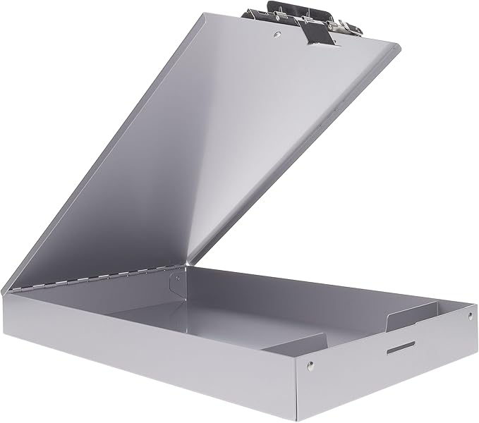 Saunders Metal Clipboard with Storage, Letter Size Paper Organizer, Steel Clip - Image 7