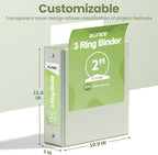 SUNEE 3 Ring Binder 2 Inch 1 Pack, Sage Green - Image 7
