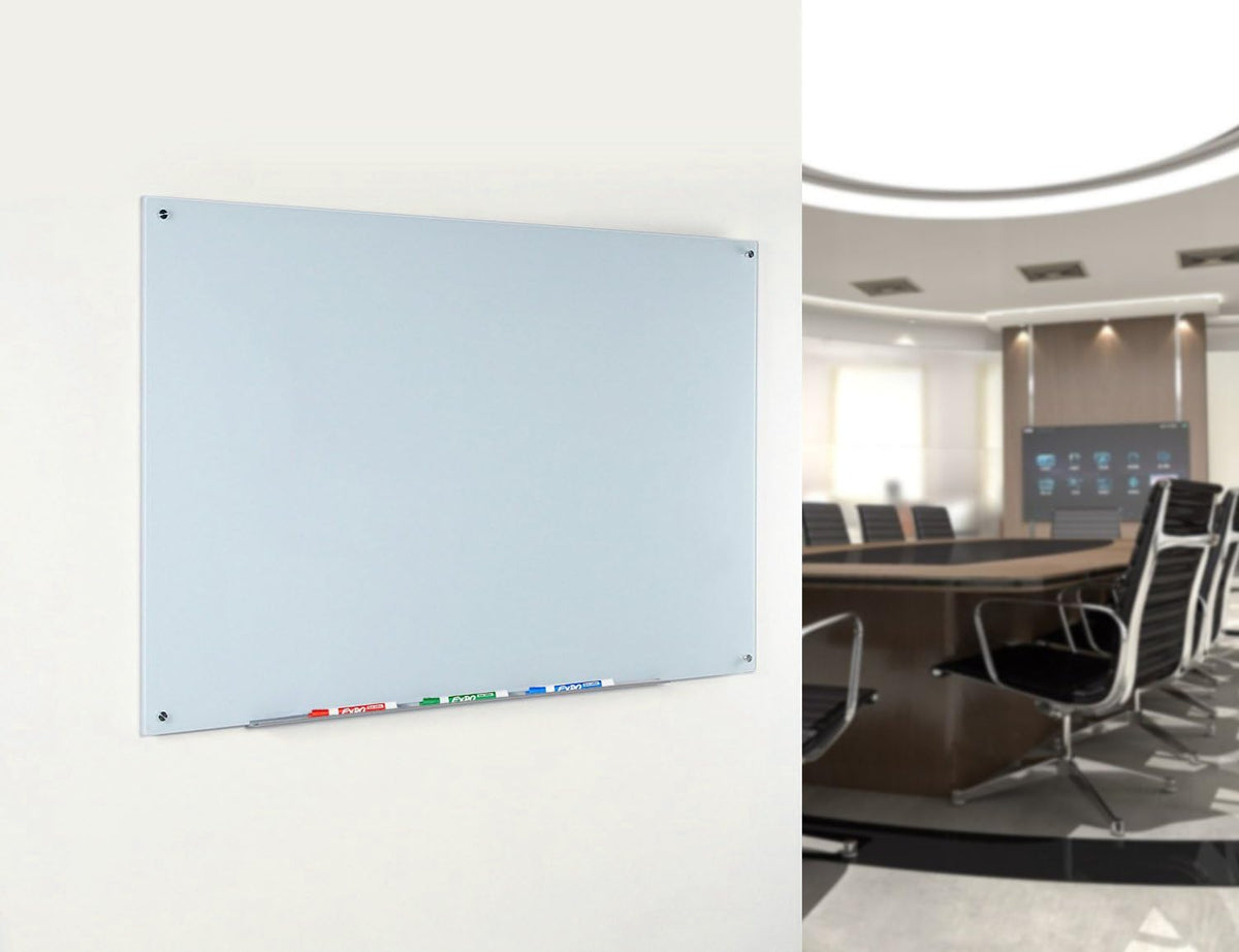 Audio-Visual Direct Magnetic Glass Whiteboard, 60" x 40", White