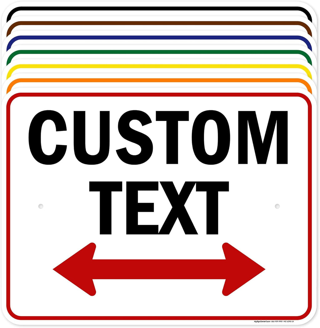 Custom Arrow, Custom Directional Sign, Two Way Arrow, 18x24 Inches, Rust Free