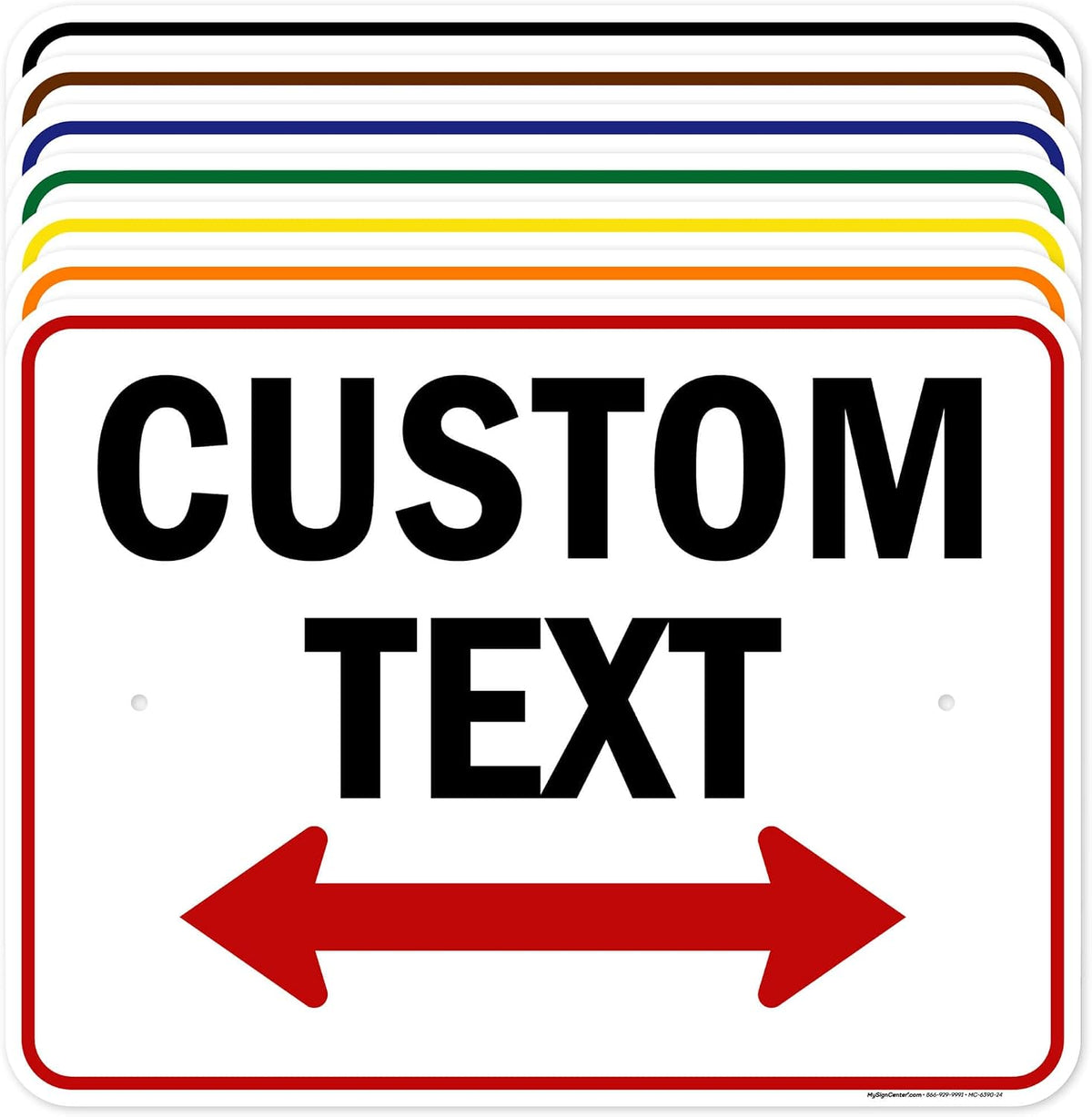 Custom Arrow, Custom Directional Sign, Two Way Arrow, 18x24 Inches, Rust Free