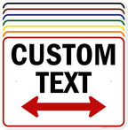 Custom Arrow, Custom Directional Sign, Two Way Arrow, 18x24 Inches, Rust Free by MySignCenter