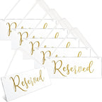 Blulu 6 Pcs Reserved Signs for Wedding Chairs Acrylic Tag Hanging by Blulu