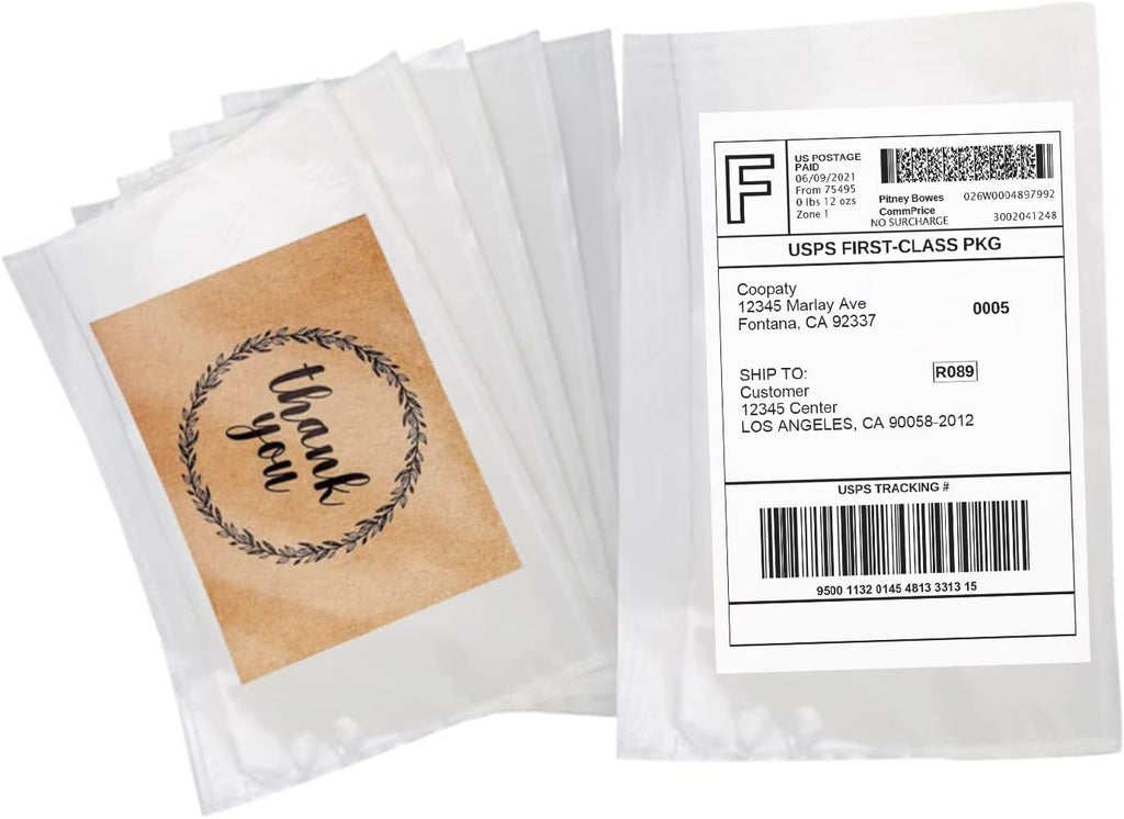 Coopaty Packing List Envelopes 7.5"x5.5" Pouches Invoice Enclosed Adhesive Bags