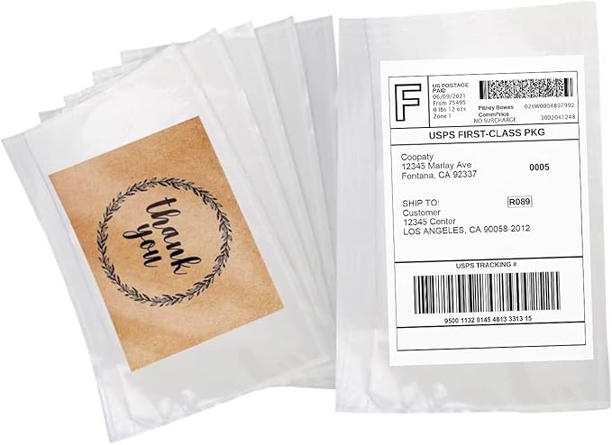 Coopaty Packing List Envelopes 7.5"x5.5" Pouches Invoice Enclosed Adhesive Bags by COOPATY