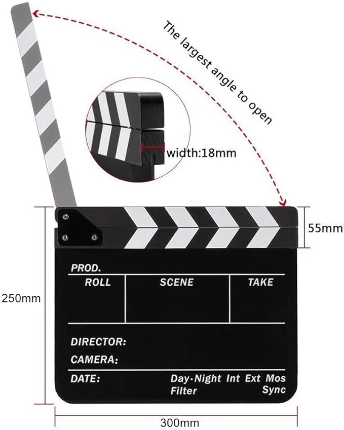 Coolbuy112 Movie Directors Clapboard, Photography Studio Video TV Acrylic - Image 4