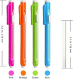 Retractable Mechanical Eraser Pen, Pen-Style Erasers Assorted Color, 4 Pack - Image 2