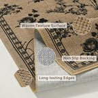 dweike easy jute non slip runner rug, 2x6, package contents