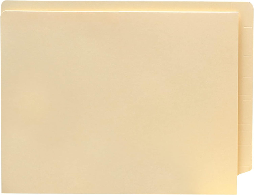 Smead End Tab File Pocket, Shelf-Master® Reinforced Straight-Cut Tab, 1 Pocket, Letter Size, Manila, 50 per Box (24115)