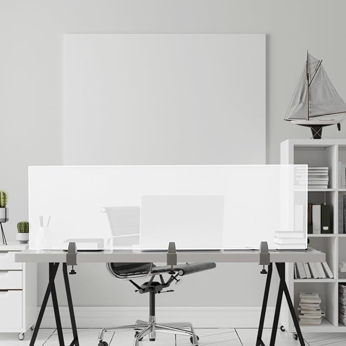 Desk Divider, Acrylic Desk Privacy Panels, Privacy Desk Screen, Frosted Acrylic - Image 6