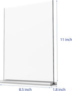 newnewshow 8.5x11 Acrylic Sign Holder 3 Pack Vertical Double-Sided Display - Image 2