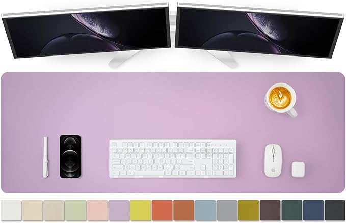 Large Desk Mat - 47.2"x 17" Non-Slip PU Desk Pad by HOMIEAZICOZI