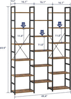 NUMENN 6-Tier Bookshelf Triple Column Bookcase - Image 2