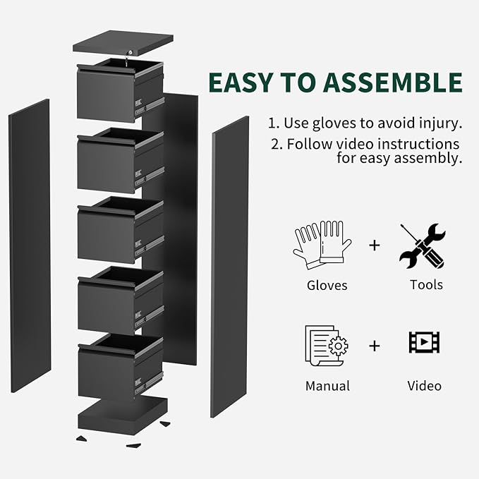 Yukimo 2 Drawer File Cabinet - Image 7