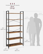 VASAGLE 6-Tier Bookshelf, Bookcase - Image 3