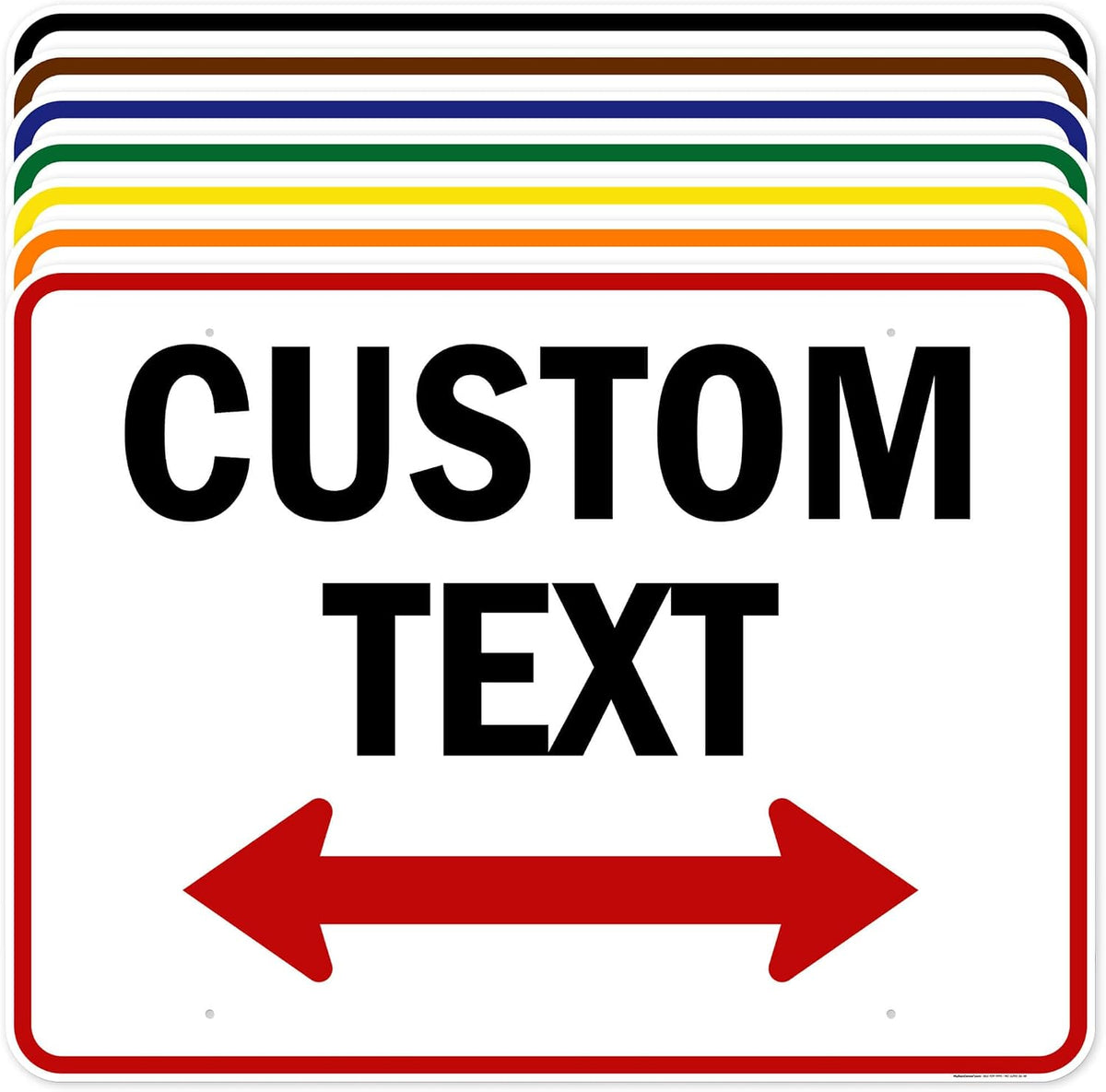 Custom Arrow, Custom Directional Sign, Two Way Arrow, 36x48 Inches, Rust Free