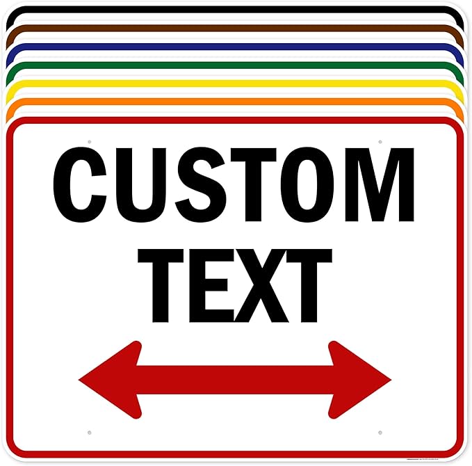 Custom Arrow, Custom Directional Sign, Two Way Arrow, 36x48 Inches, Rust Free by MySignCenter