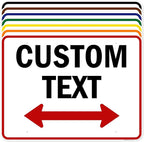 Custom Arrow, Custom Directional Sign, Two Way Arrow, 36x48 Inches, Rust Free by MySignCenter