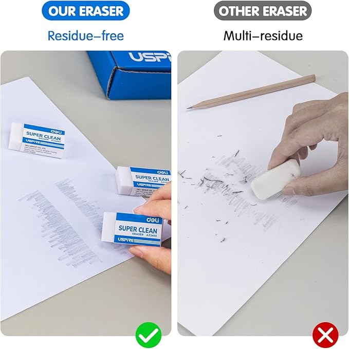 Deli Pencil Erasers, Pencil Eraser, 72 Pack, Erasers - Image 3
