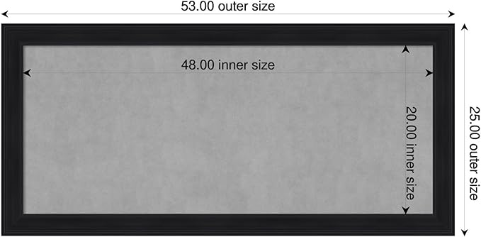 Amanti Art Black Framed Magnetic Board 25x53 Oversize Vision Board - Image 2