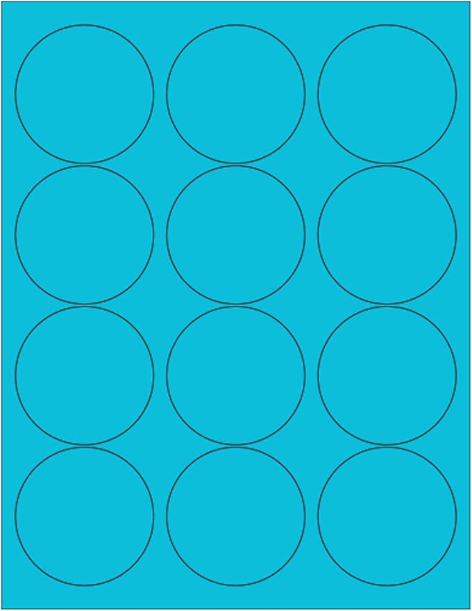 NextDayLabels - 8-1/2 x 11 Neon Color High Light Fluorescent Labels by NextDayLabels
