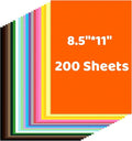 200 Sheets Colored Cardstock 8.5 "x 11", 65LB 180GSM Craft Bulk Construction by CozyNestMo