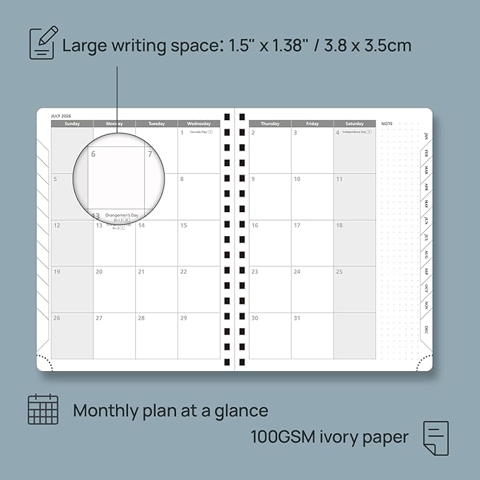POPRUN 2026 Planner with Hourly Schedule, Vertical Layout - Image 4