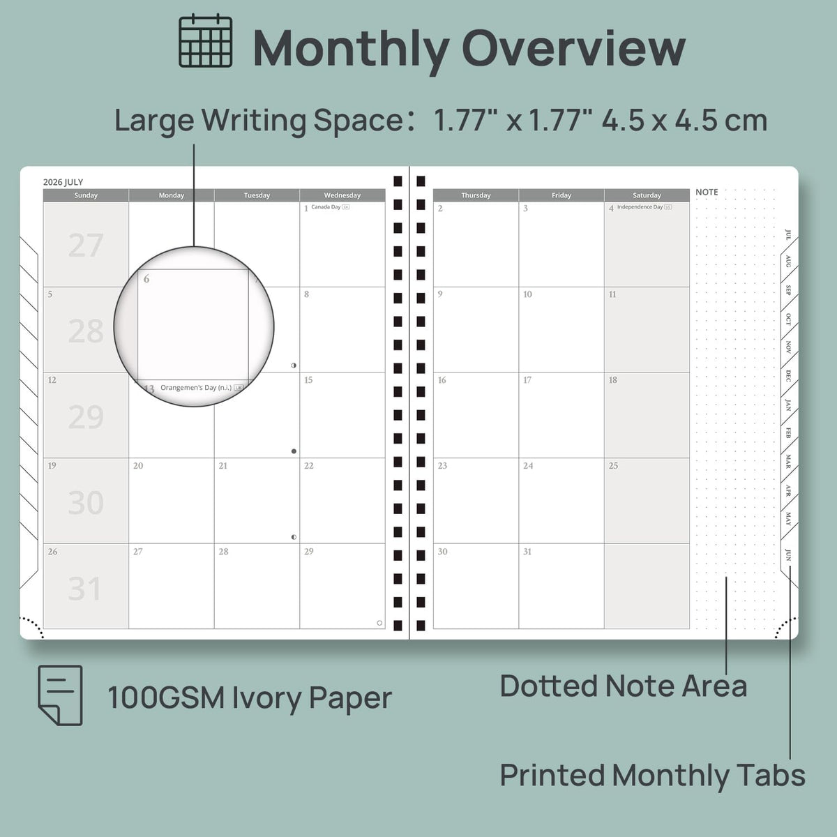 POPRUN Weekly Planner 2026-2027, 8.5" x 10.5", Academic Calendar No...
