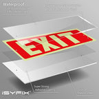 iSYFIX Exit Glow in the Dark Sign – 2 Pack 12x4 Inch – 40 mil Thick Polystyrene - Image 9