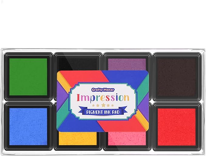 CraftyManor Mini 8 Color Pigment Ink Pads by CraftyManor