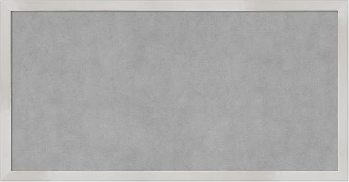 Amanti Art Silver Framed Magnetic Board 13x25 Small Vision Board by AmantiArt