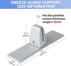 2 Packs Sneeze Guard Clamp Bracket, Sneeze Guard Shield Base - Image 4