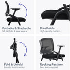 SLKJChr 2 Pack Foldable Office Chairs - Image 6