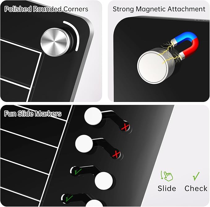 NiHome Black Acrylic Magnetic to Do List Planning Board - Image 4