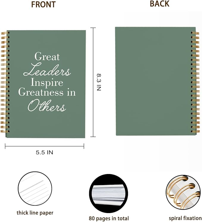 OXW Green Notebooks for Work, Employee Appreciation Gifts, Leadership Gifts - Image 5