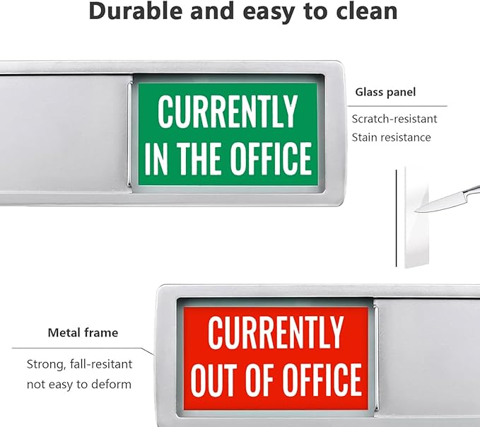 Currently In/Out of Office Magnetic Door Sign - Image 3