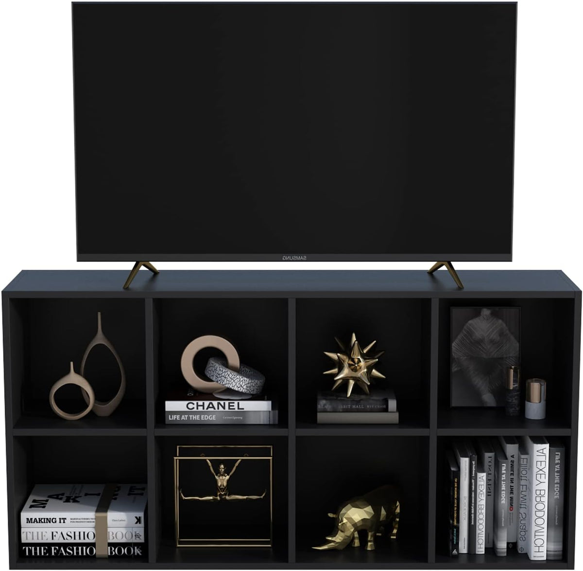 OSCHF 8-Cube Storage Shelf Bookcase, Black