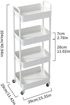 Sywhitta 4-Tier Plastic Rolling Utility Cart - Image 2