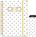 2026-2027 Planner, Jul.2026-Jun.2027 Planner Weekly and Monthly 6.25"x8.5" with Page Tabs, Calendar Hardcover with Inner Pocket, Elastic Band, Twin-Wire Binding, Bookmark, White Dots