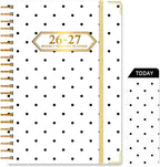 2026-2027 Planner, Jul.2026-Jun.2027 Planner Weekly and Monthly 6.25"x8.5" with Page Tabs, Calendar Hardcover with Inner Pocket, Elastic Band, Twin-Wire Binding, Bookmark, White Dots